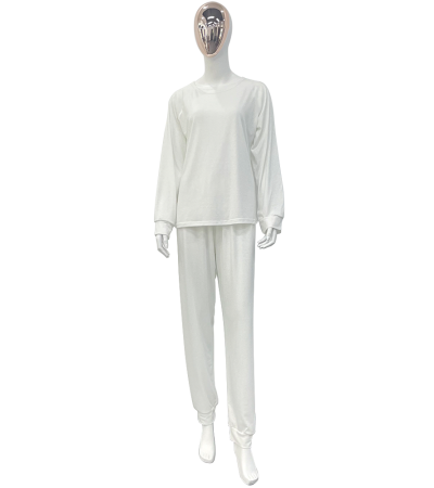 女款圆袖家居服套装R0095 - 仿棉-180g/S