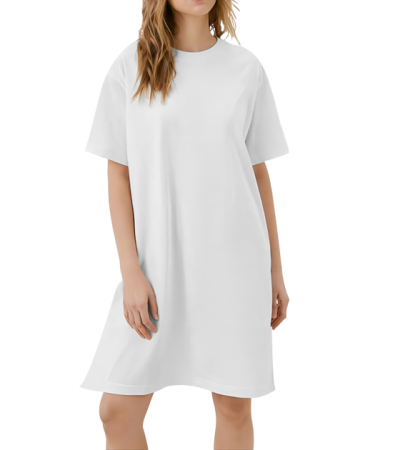 仿棉短袖连衣裙SQ001 - 仿棉-180g/S