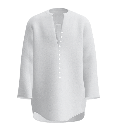 女竹节麻连衣裙衬衫款LTW20493 - 竹节麻-120g/S