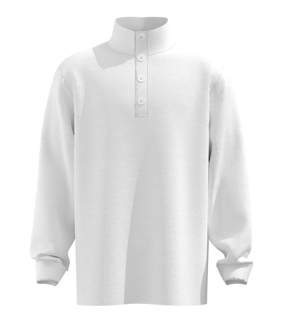 男数码印仿棉4粒扣立领长袖POLO衫-LTM100742 - 仿棉-180g/S