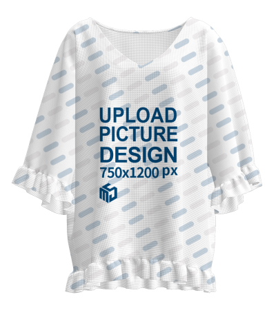 女款V领短袖XJT0852-RT - 仿麻皱竹节-170g/S