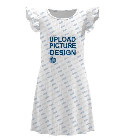 儿童飞袖连衣裙-A0253 - 牛奶丝-170g/3-4Y