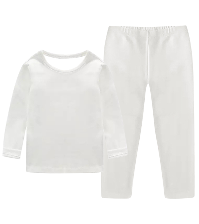 E-CKJJFTZ   长款儿童家居服套（R0024） - 仿棉-180g/90