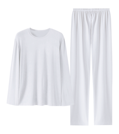 长款男士家居服-衣服（R0099AB-A） - 仿棉-180g/XS