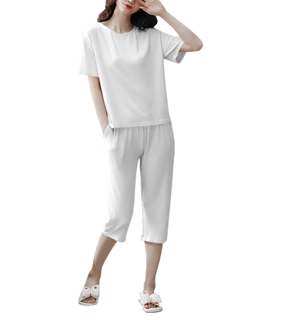 女短款家居服-衣服（R0027AB-A） - 仿棉-180g/S