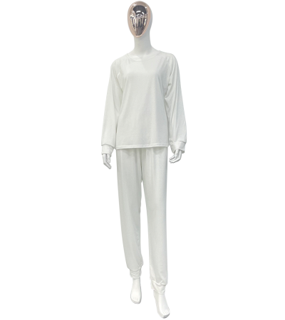 男款圆袖家居服套装R0094 - 仿棉-180g/S