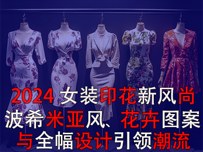 2024女装印花新风尚:波希米亚风、花卉图案与全幅设计引领潮流 2024女装印花新风尚:波希米亚风、花卉图案与全幅设计引领潮流