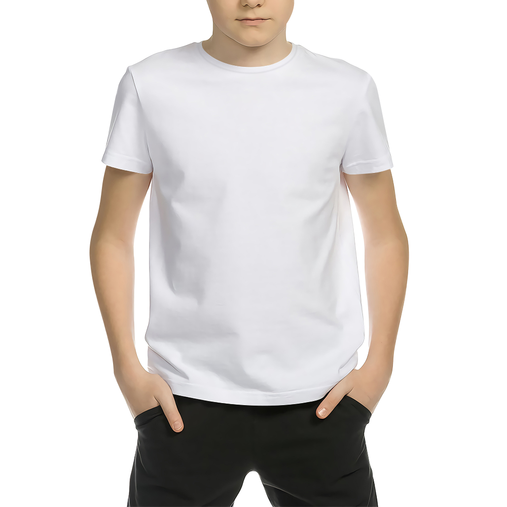 QSNTN 3D欧码青少年短袖（R0003_D） - 仿棉-180g/XS