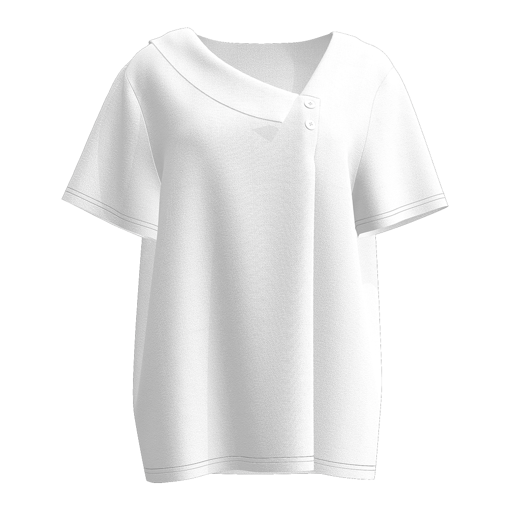 不规则领T恤A0022 - 仿棉-200g/S