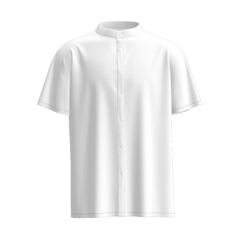 男数码印短袖立领开衫LTMJ10071 - 四面弹-120g/S