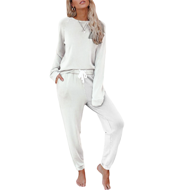 家居服插肩袖套装NWY062 - 仿棉-180g/S