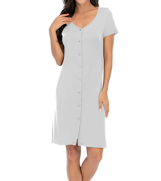 开衫短袖连衣裙SQ002 - 仿棉-180g/S