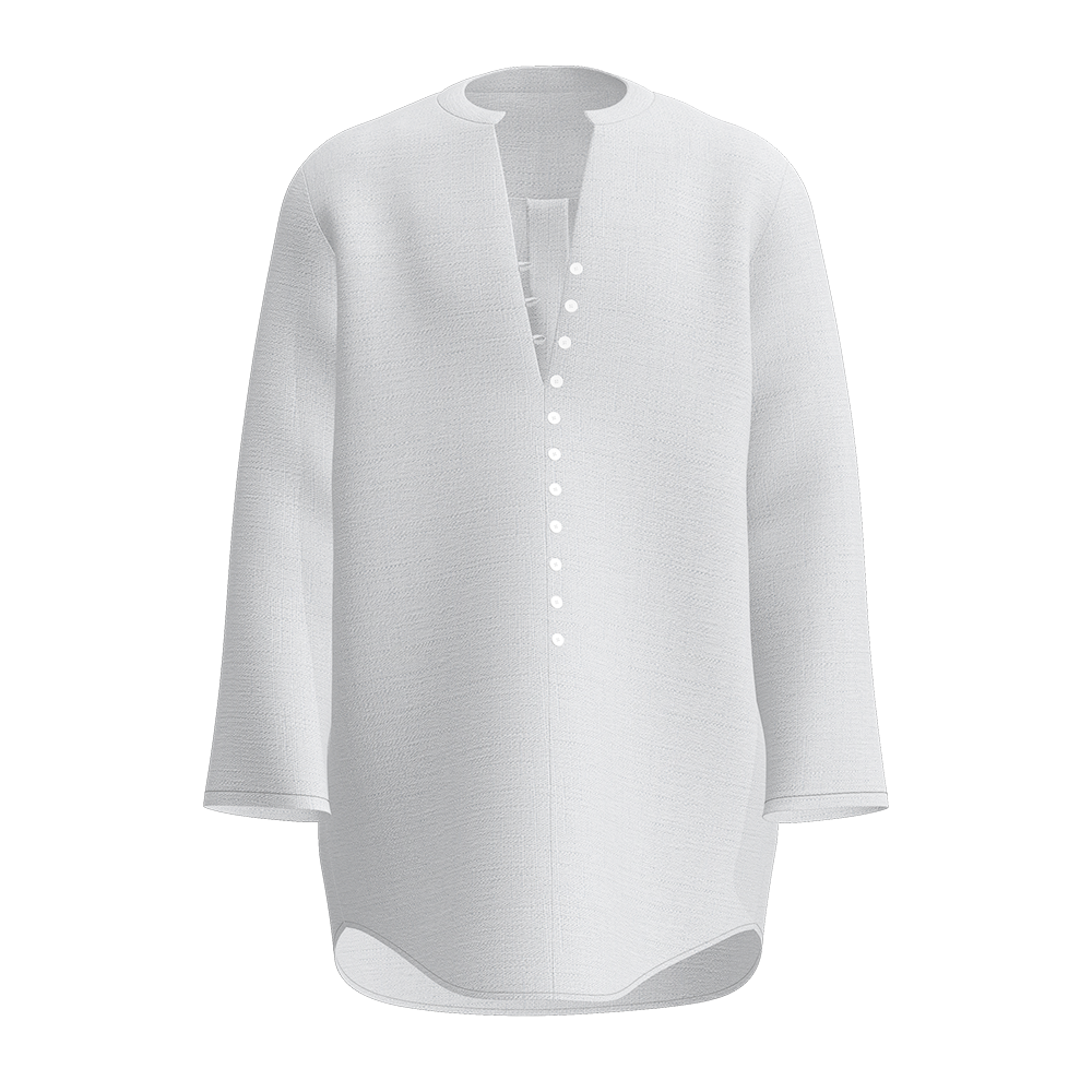 女竹节麻连衣裙衬衫款LTW20493 - 竹节麻-120g/S