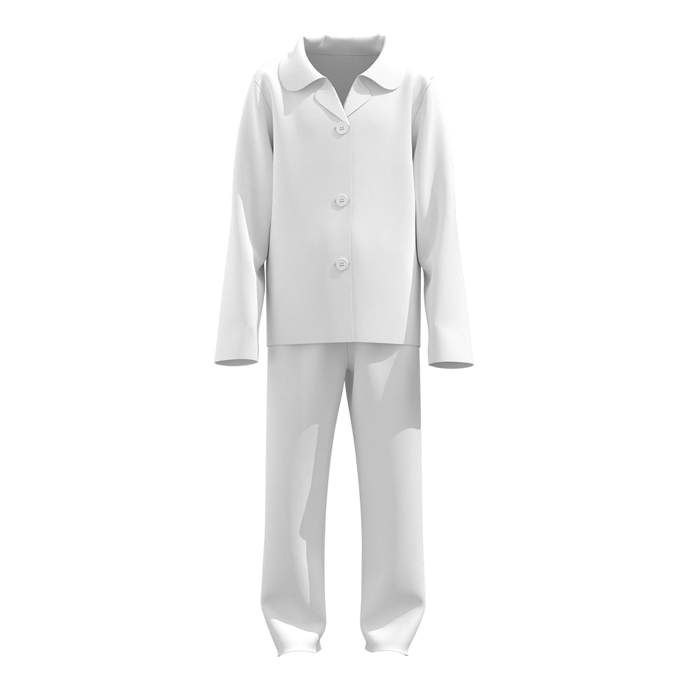 儿童古巴领睡衣套装A0182 - 仿棉-180g/2T