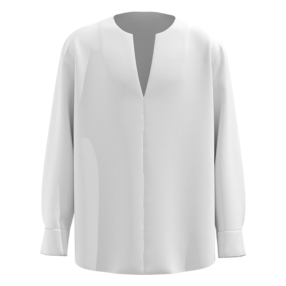 男暗门襟无领长袖衬衫-LTM100644 - 四面弹-120g/S