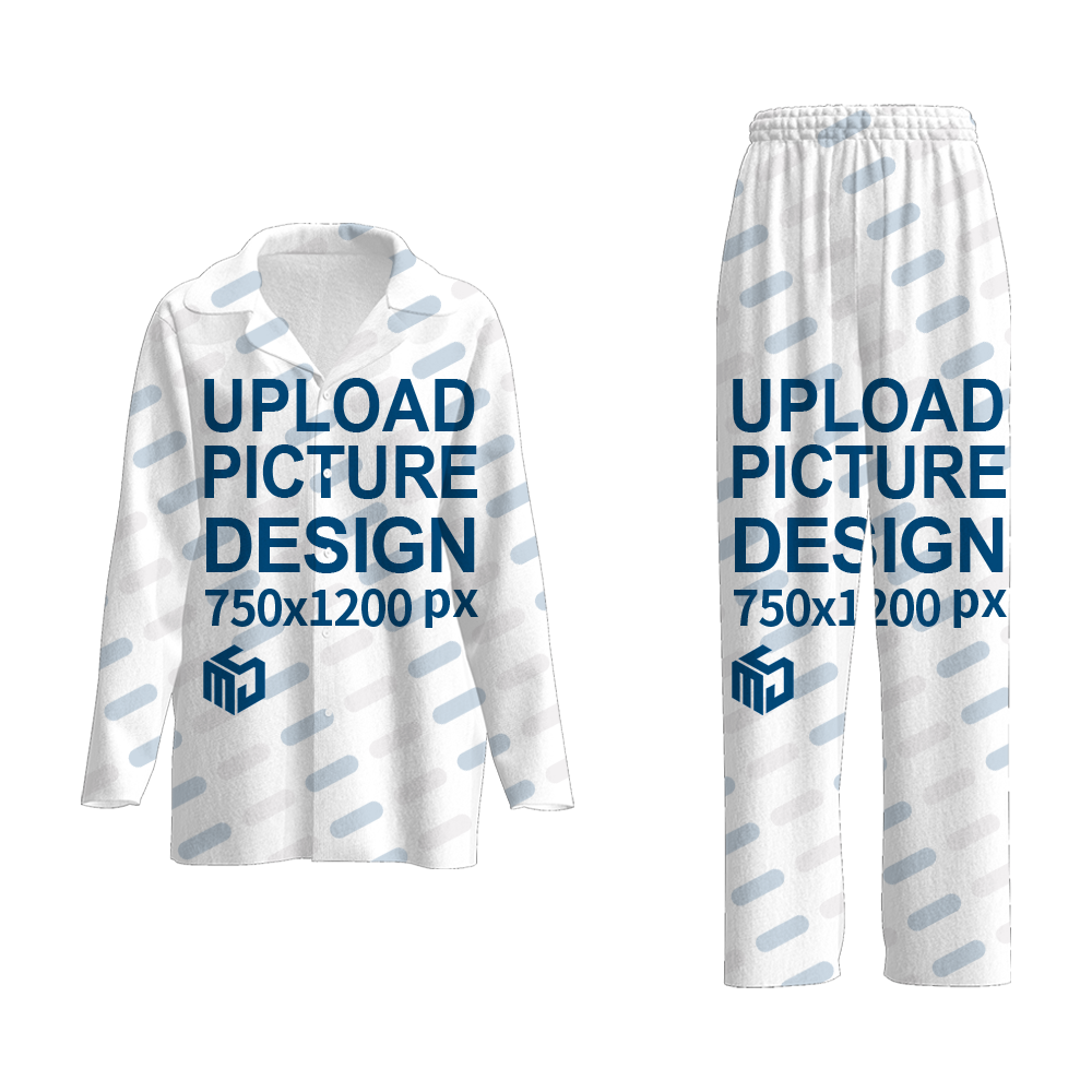 翻领家居睡衣套装有袋无脚口无袖口-LJ001 - 仿棉-180g/S