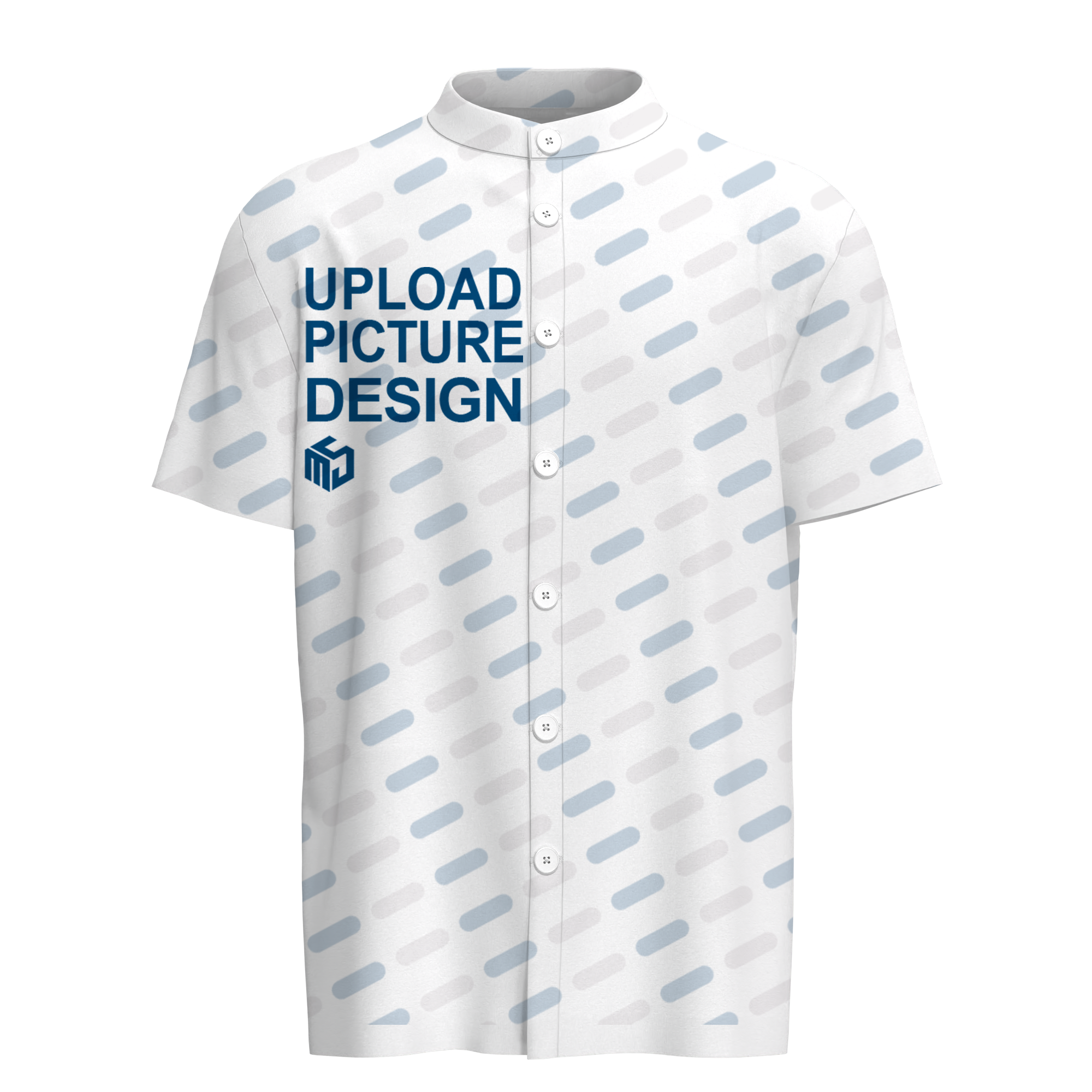 男数码印7粒扣四面弹短袖立领开衫-LTMJ10071X - 四面弹-120g/S