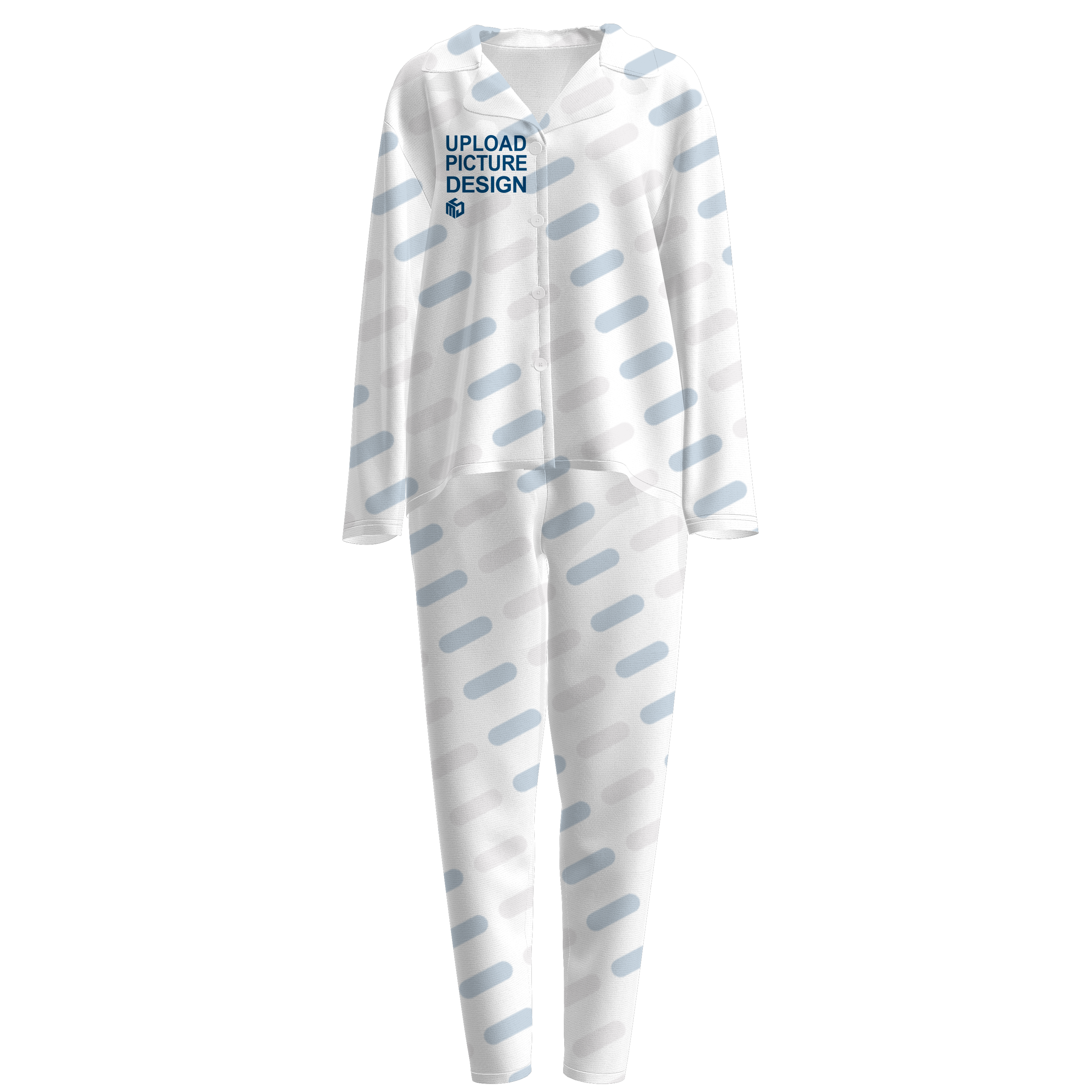 翻领女款牛奶丝套装有袋无袖口无脚口-A0074X - 仿棉-180g/XS