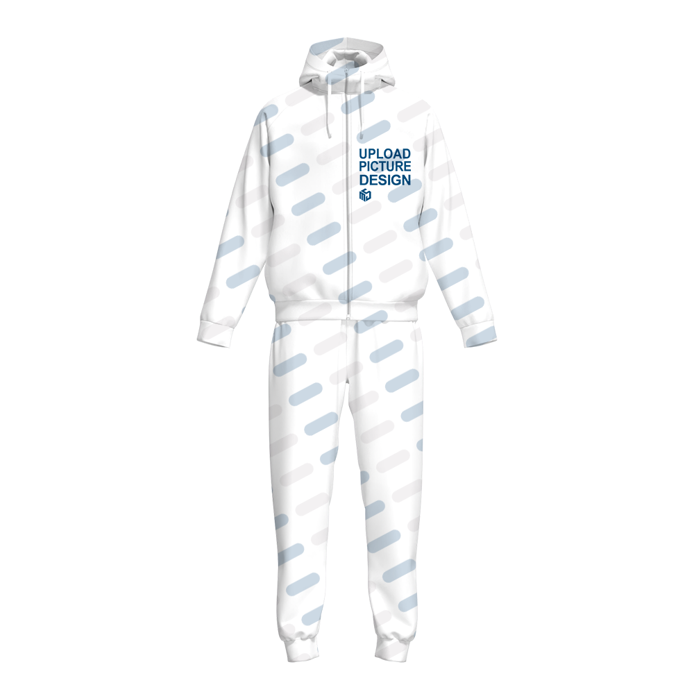 男士有袖口脚口双帽无袋套装-R0149XWD - 健康布-220g/S