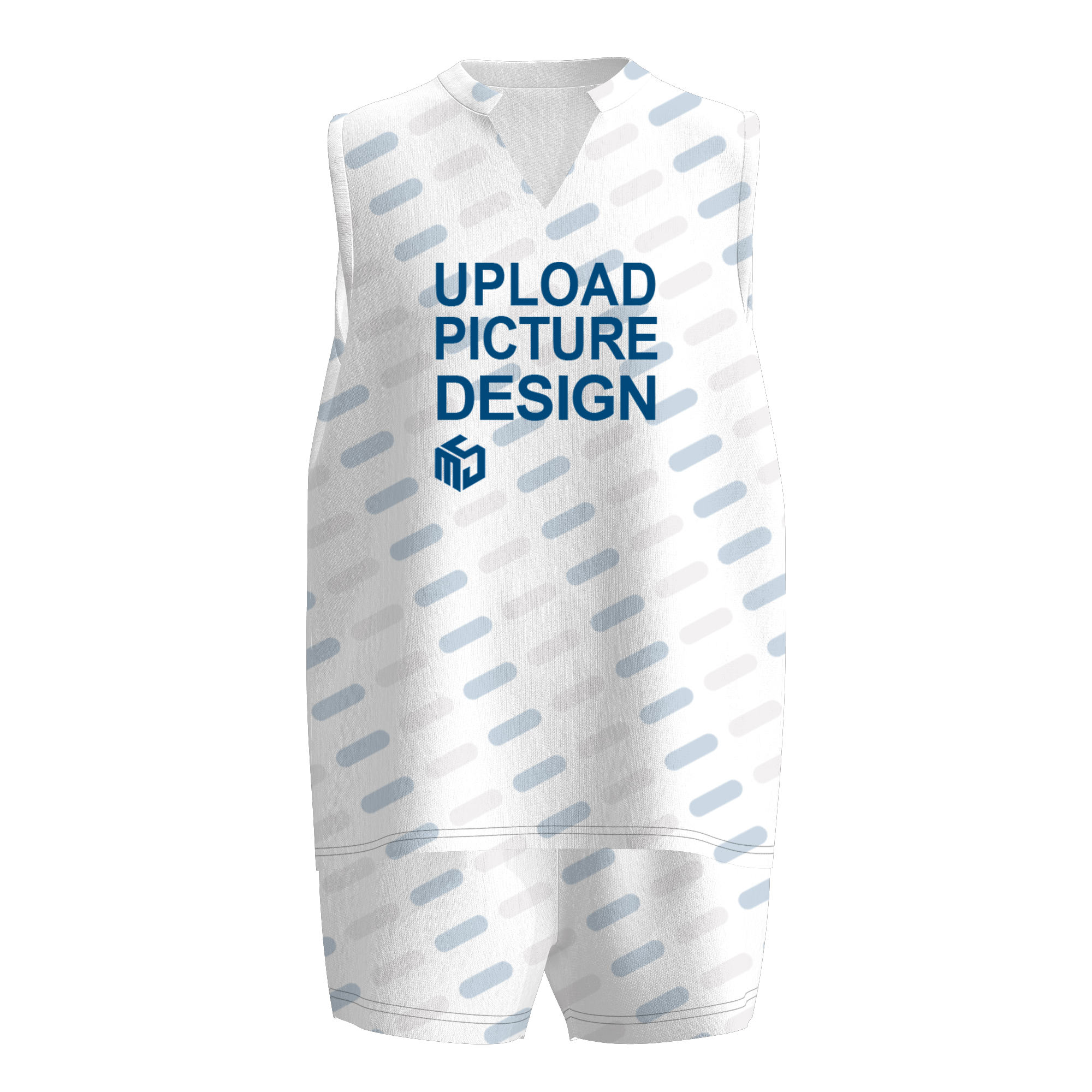 T恤短裤套装有袋无脚口无袖口-A0063X - 仿棉-180g/S