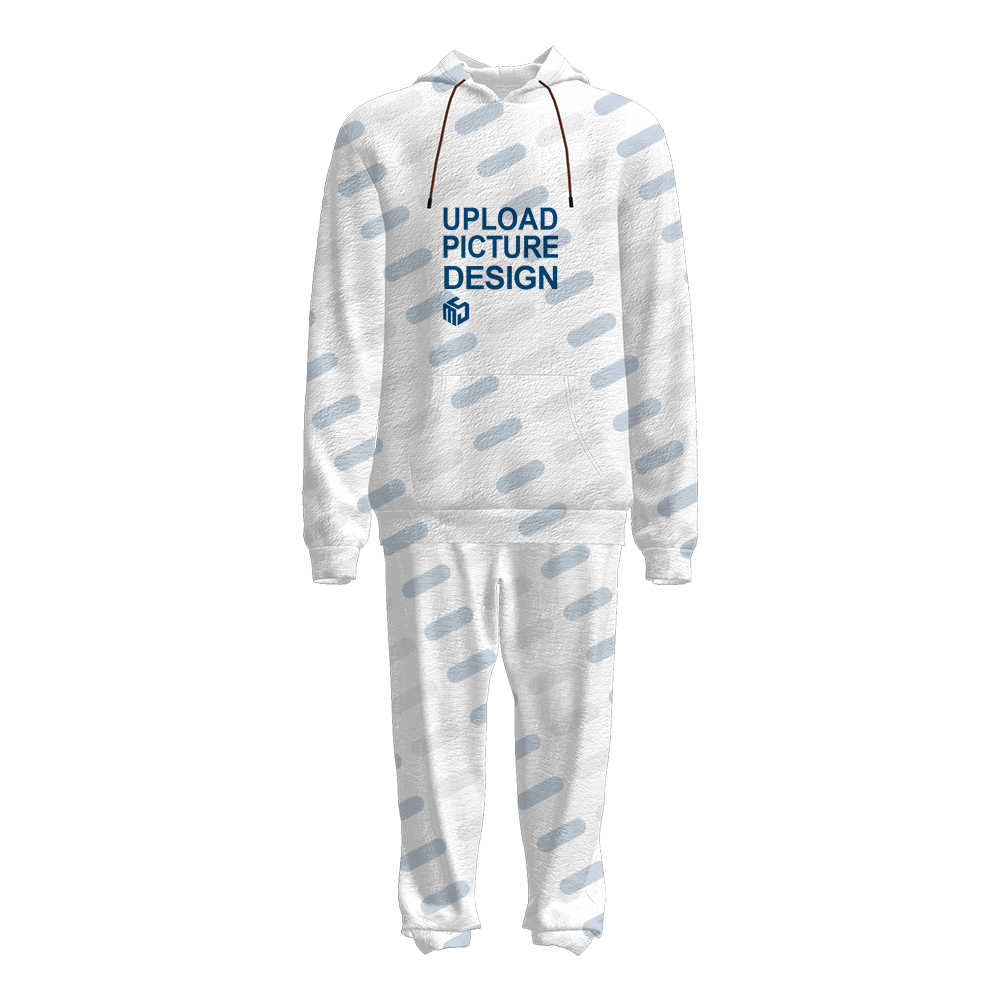 男士前插袋单层帽带袖口脚口抽绳卫衣套装-A0149X - 双面法兰绒-280g/S