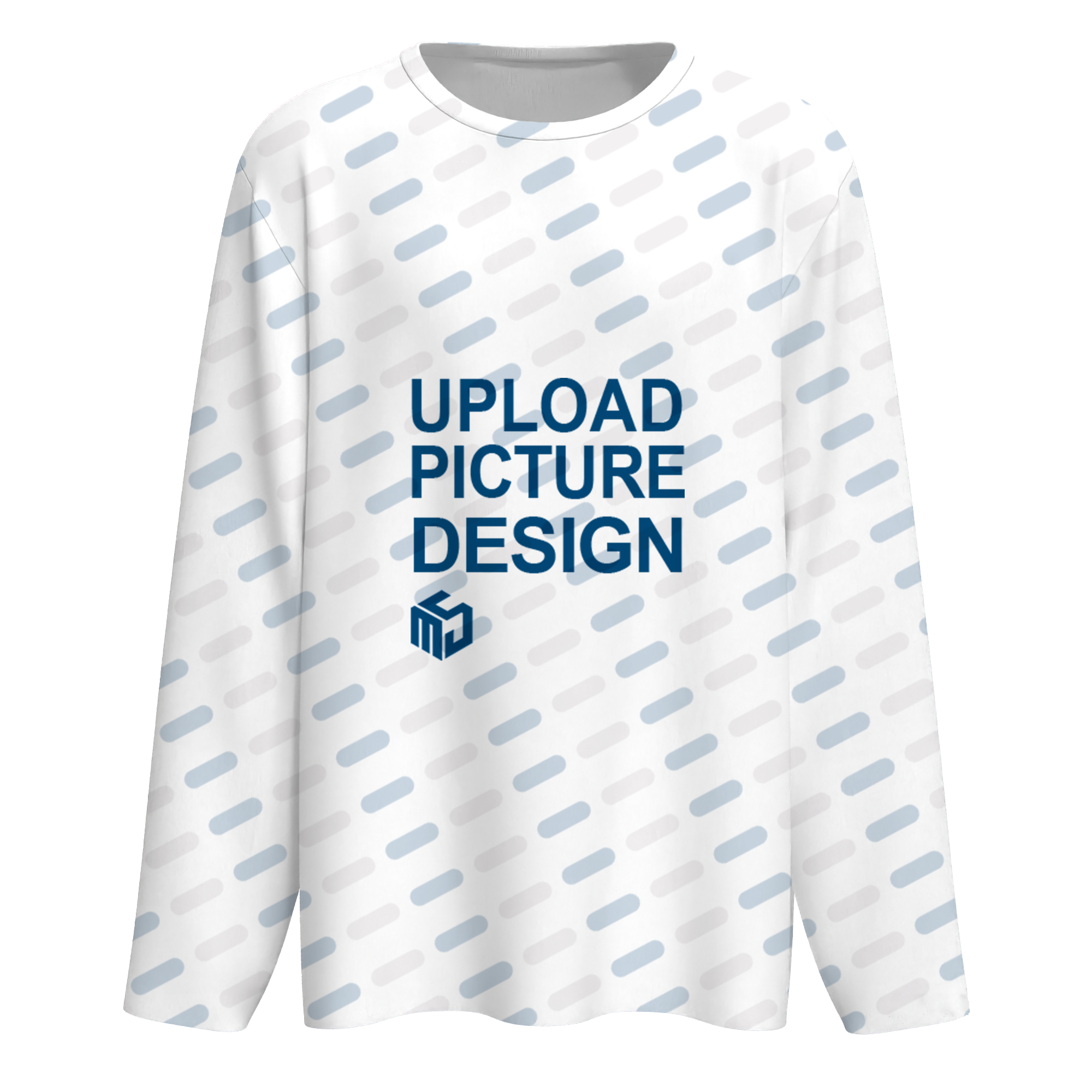 男数码印仿棉长袖圆领T恤-LTM100136X - 仿棉-180g/S