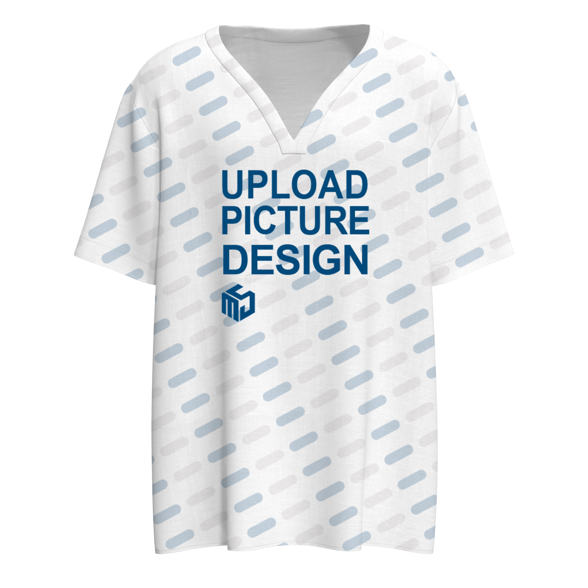 男仿麻鸡心领短袖衬衫-LTMJ100321 - 仿麻皱竹节-170g/S