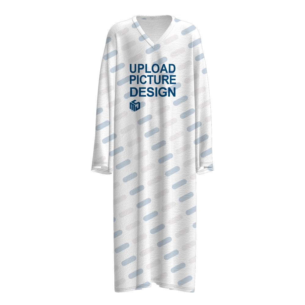 男士长袖V领长款卫衣-A0152X - 双面法兰绒-280g/S