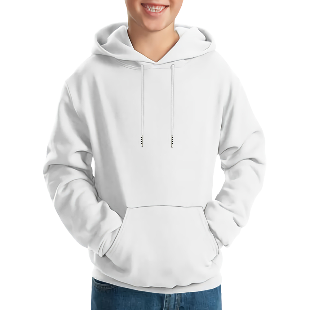 QSNDL 3D欧码青少年双帽卫衣（R0006S_S) - 空气层-200g/XS