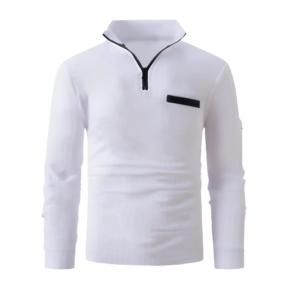 XBH0004-成人立领长袖POLO衫 - 鸟眼布-110g/S