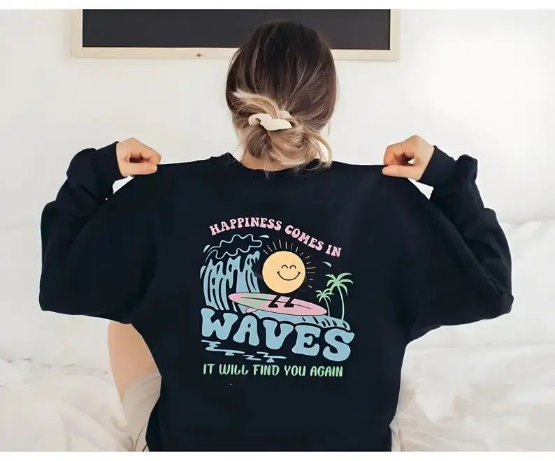 连帽卫衣海滩元素