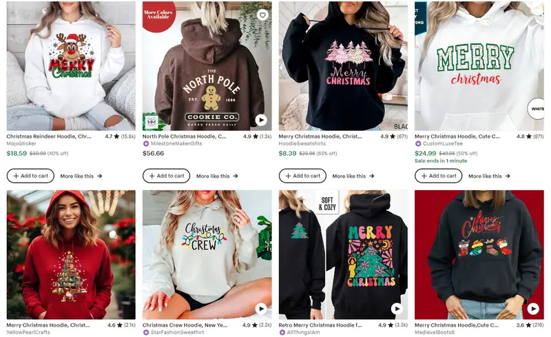 圣诞服饰六款爆款服饰之连帽卫衣