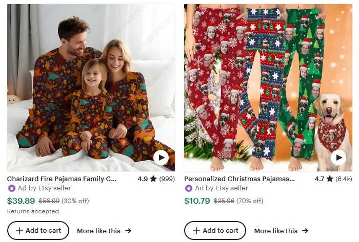 圣诞服饰六款爆款服饰之亲子睡衣,家居服