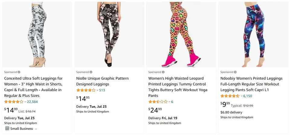 跨境选品,运动服品类紧身裤热卖