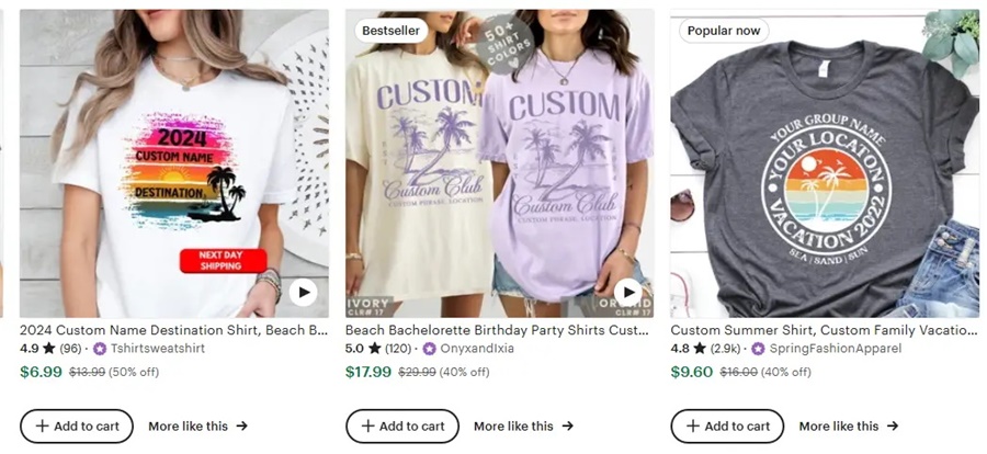 家庭旅行定制T恤创意之目的地主题