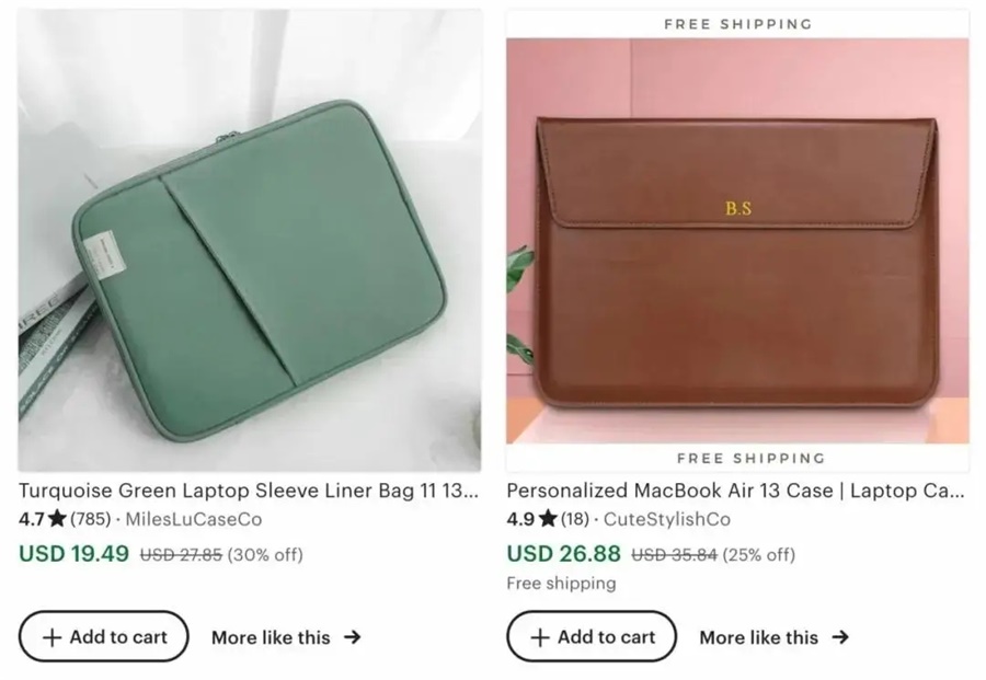 Etsy跨境平台pod定制电脑包