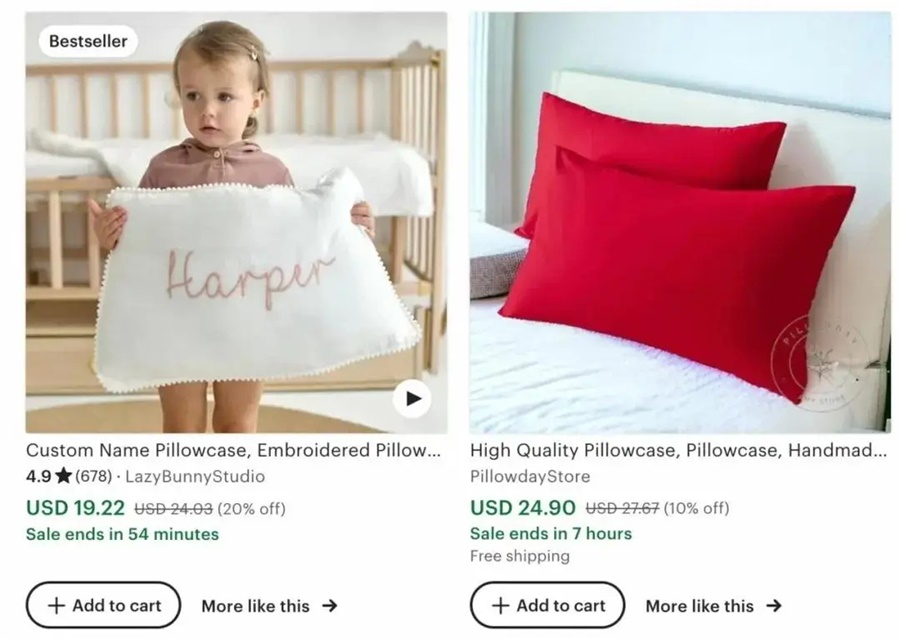 Etsy跨境平台pod定制枕套