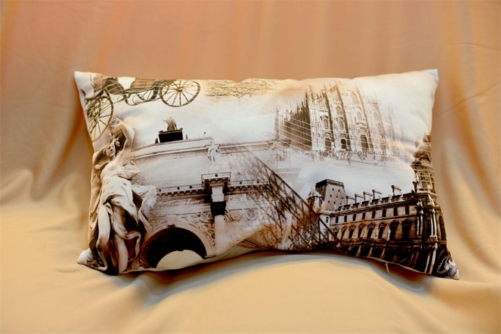 POD模式入门设计之复古建筑抱枕