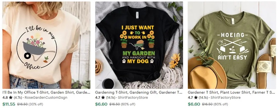 2025定制T恤设计方向之园艺