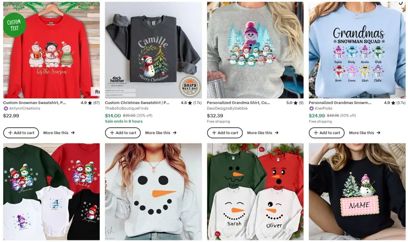 圣诞节卫衣设计方向之家庭设计